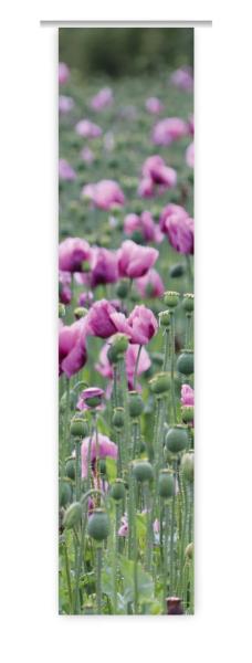 Flächenvorhang Mohnzauber in violett t, Schiebevorhang, Schiebegardine, modern, 60 cm breit, 2,65 m hoc